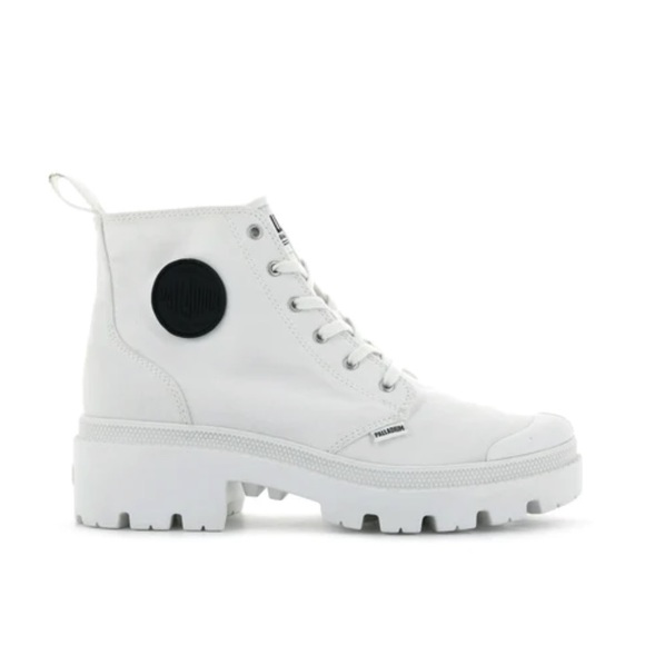 Palladium - Free People - ‘Pallabase Twill’ Boots - Star White - Picture 4 of 10